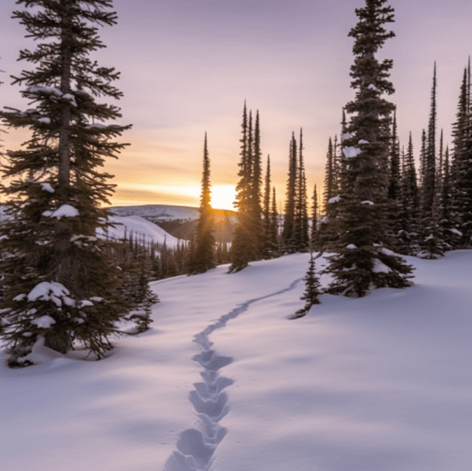 We didn't hide the chest in the snow. So if you find yourself slogging up a trail still covered in snow, you are in the wrong location.