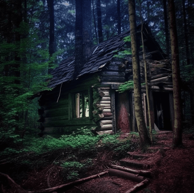 The chest is not inside a cabin, shed or any kind of structure. A lot of people have asked us this. The chest is hanging out in nature waiting for you to find it.