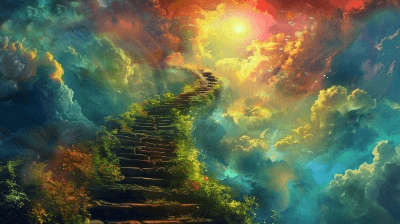 The standing stairs do not refer to a stadium or amphitheater, they refer to stairs.